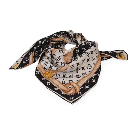 authentic louis vuitton silk scarf.